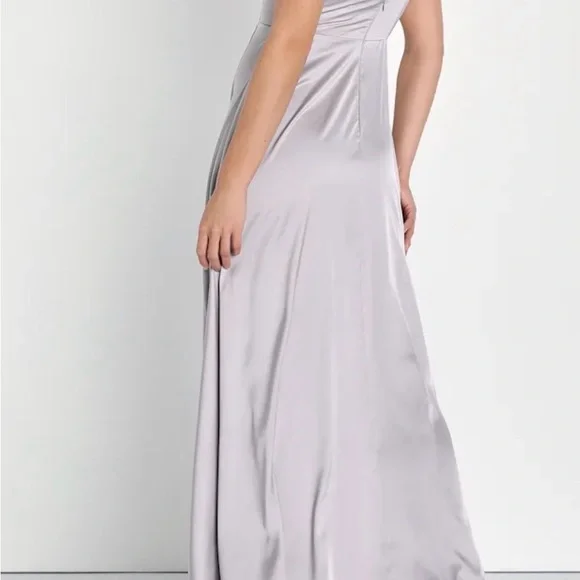 Lulu's Silver Maxi Dress - Picture 6 of 7